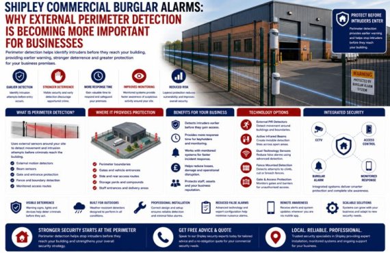 Shipley Commercial Burglar Alarms: Why External Perimeter Detection Is Becoming More Important for Businesses